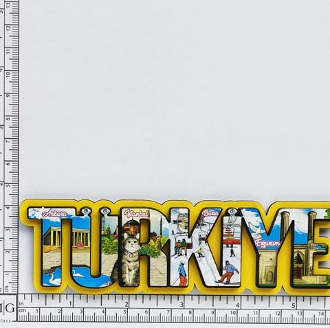 Turistik hediyelik magnet - 3mm Arkalıklı Çift Kat Yazı